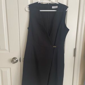 Calvin Klein v neck dress with zipper back.